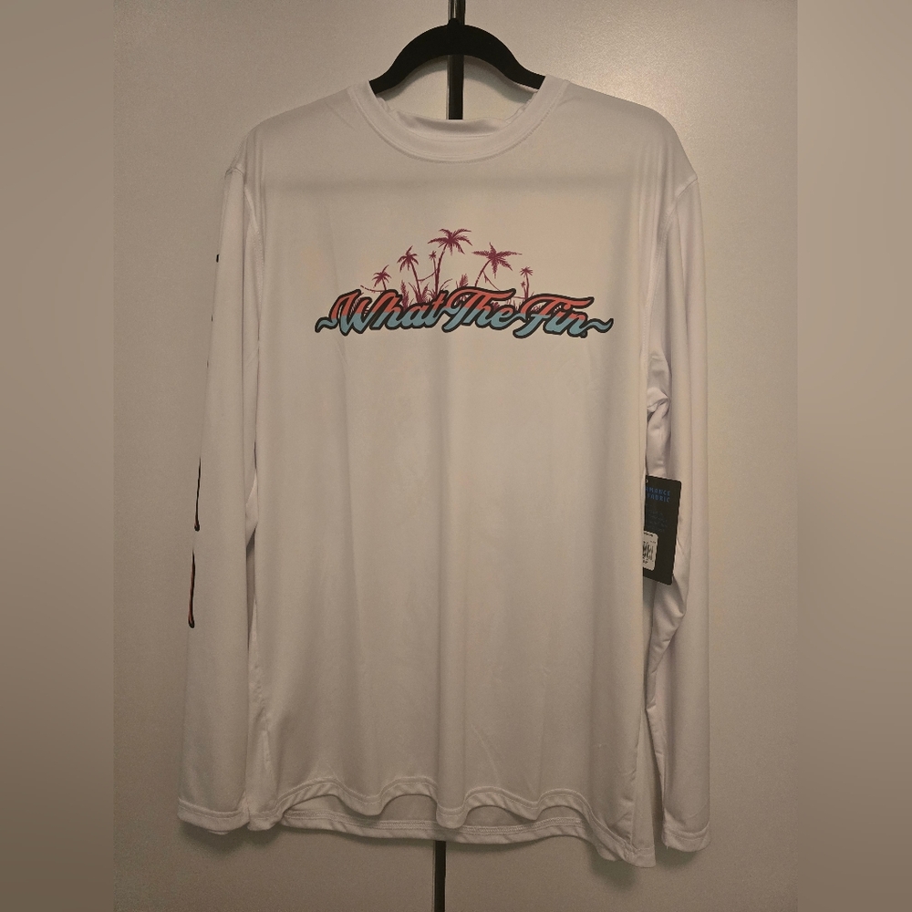 WTF L NWT UPF 50 Performance Shirt With Manatee Graphic